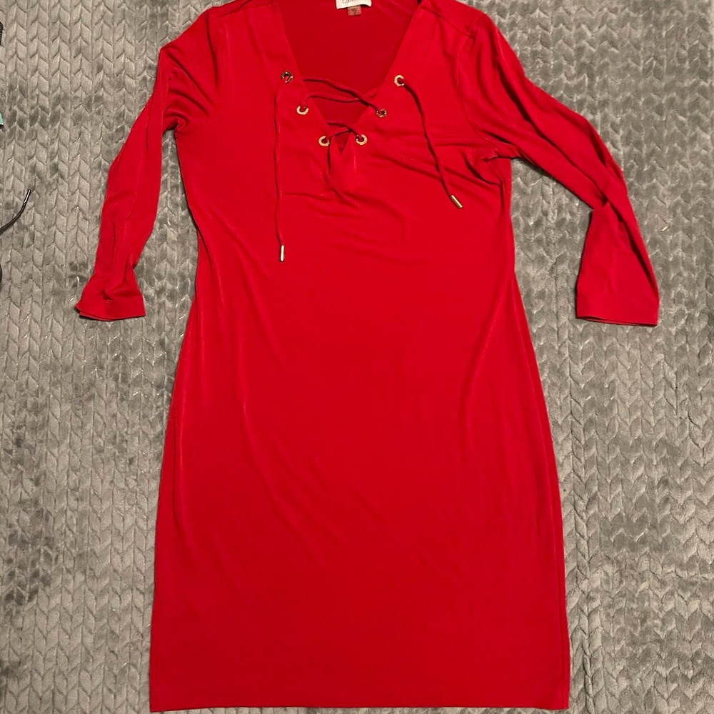 Calvin Klein Lace Up Sheath Dress